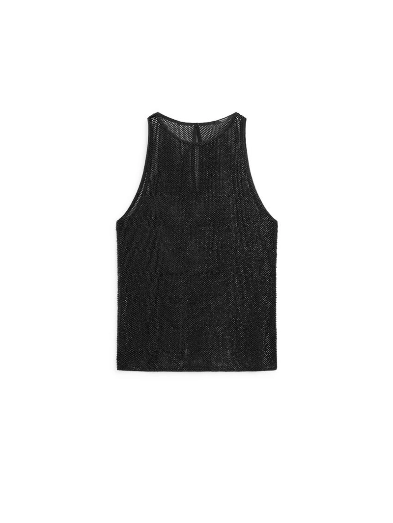 Прозрачный топ с бисером в тон