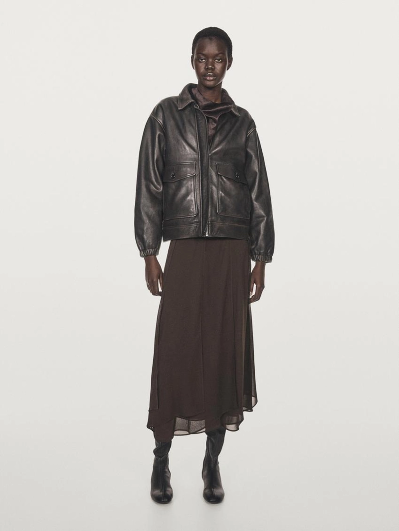 Юбка миди со шлейфом и оборками