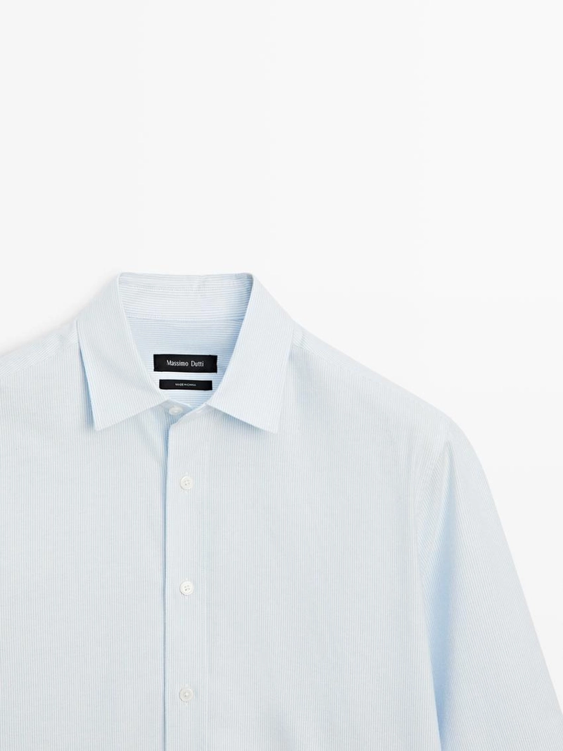 Рубашка с приталенным кроем в полоску