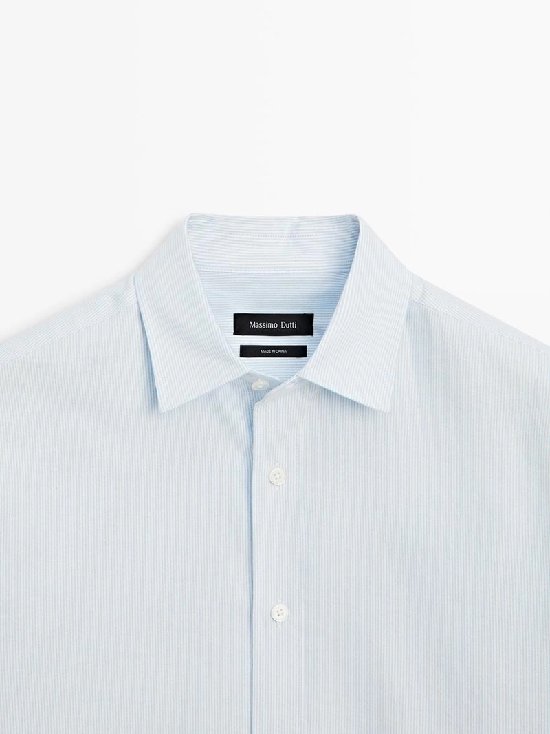 Рубашка с приталенным кроем в полоску