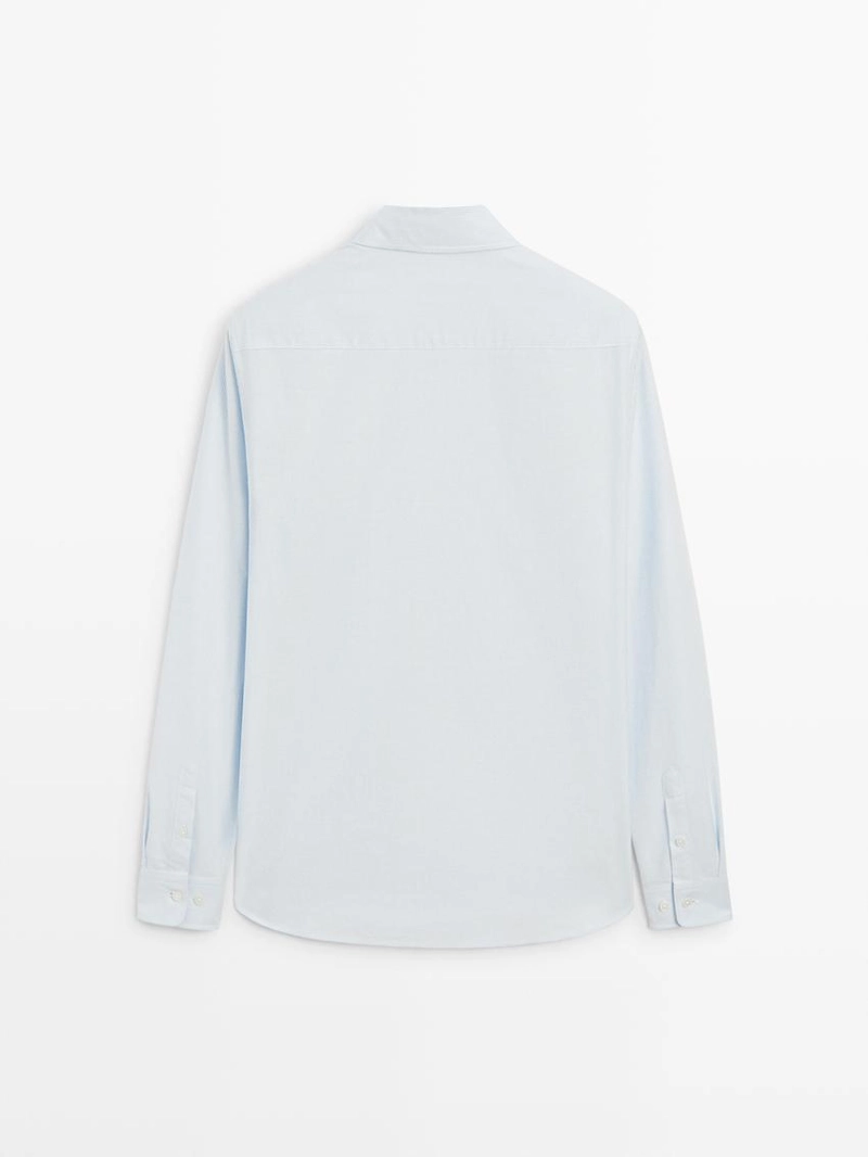 Рубашка с приталенным кроем в полоску