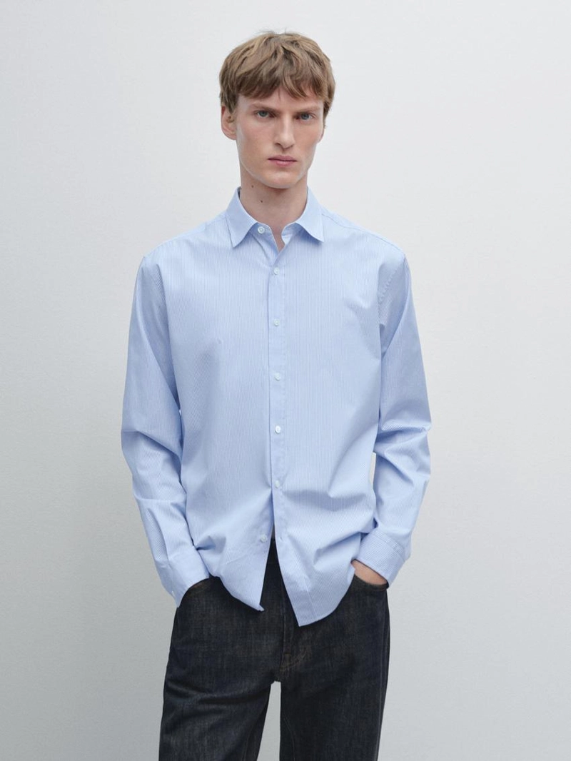 Рубашка в полоску regular fit