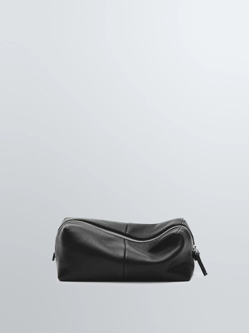 Туалетная сумка из натуральной кожи