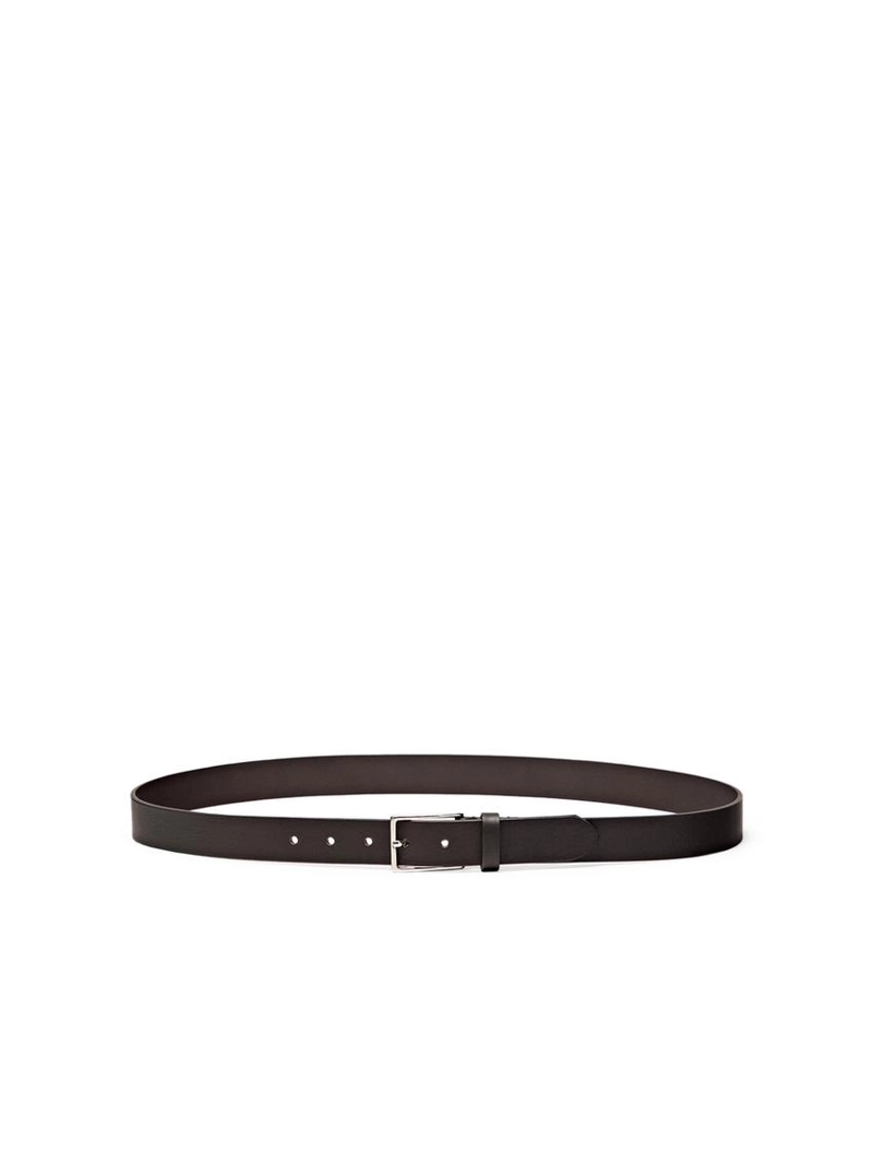 Кожаный пояс из наппы с прямоугольной пряжкой