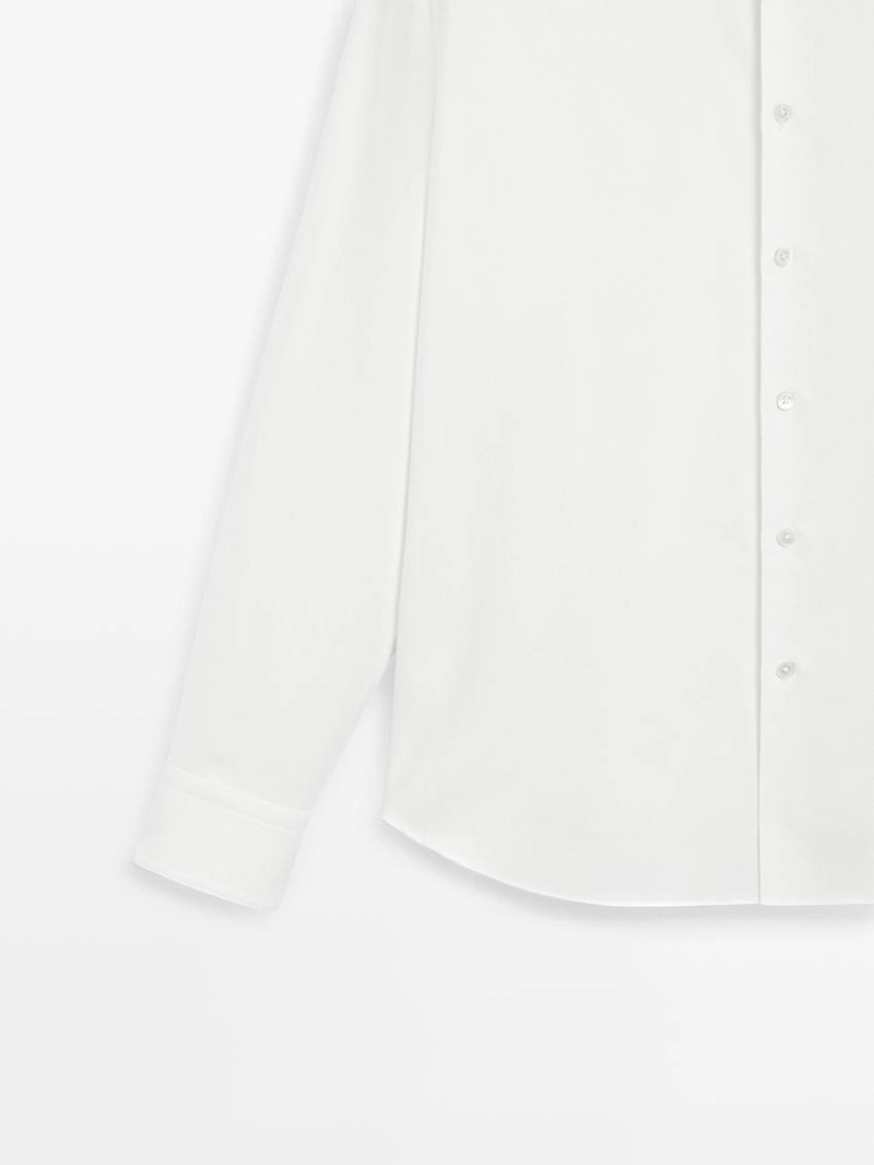 Рубашка из хлопкового смесового материала regular fit - limited