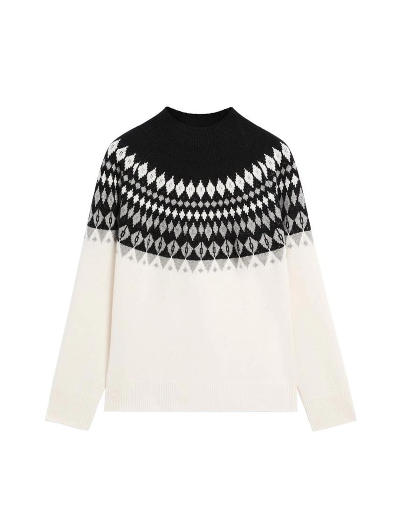 Свитер с жаккардовым узором из шерстяно-акриловой смеси