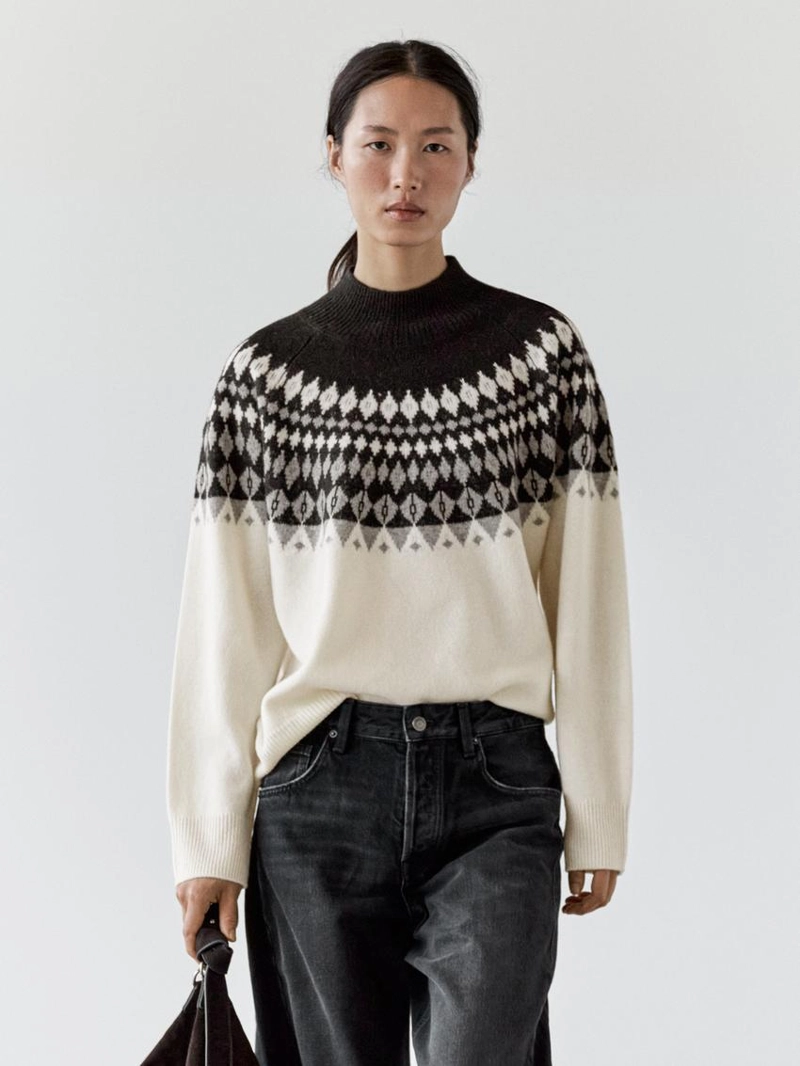 Свитер с жаккардовым узором из шерстяно-акриловой смеси