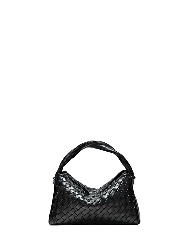 Мини-сумка из плетеной натуральной кожи