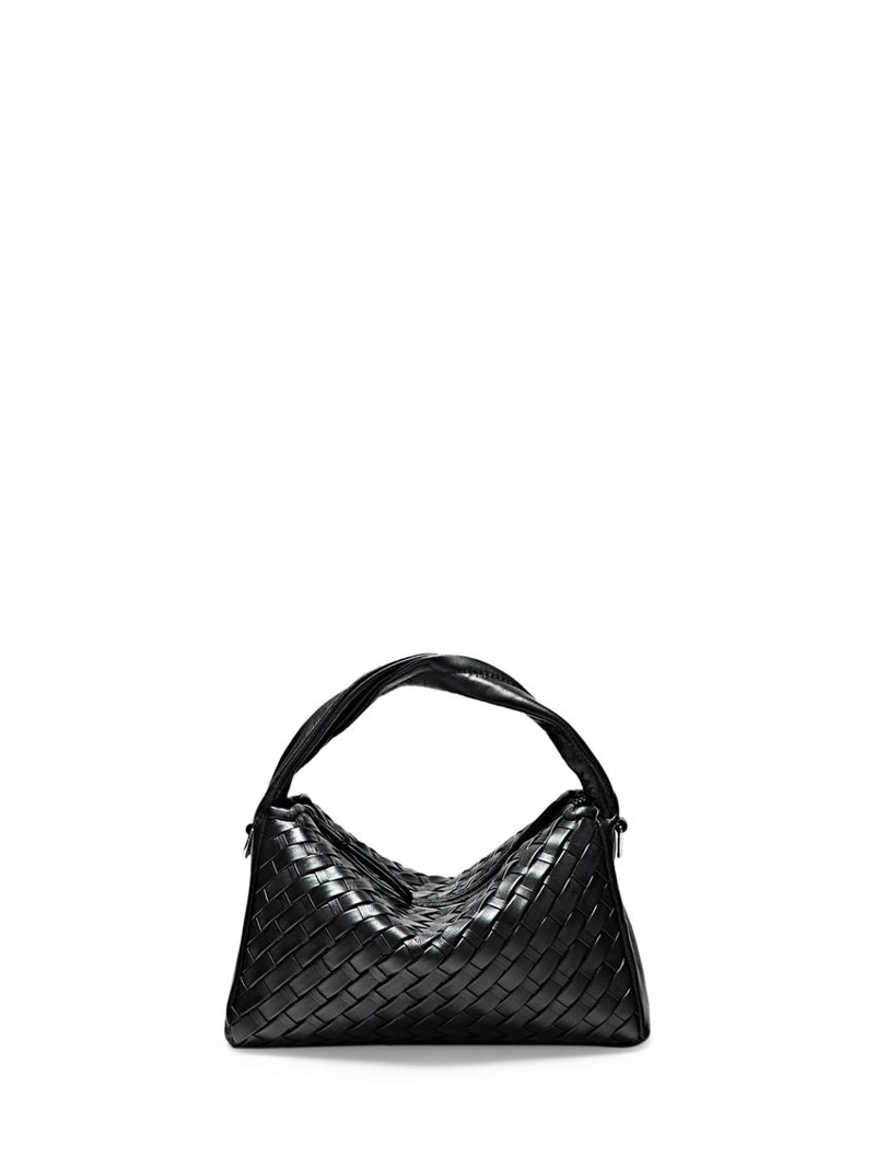 Мини-сумка из плетеной натуральной кожи