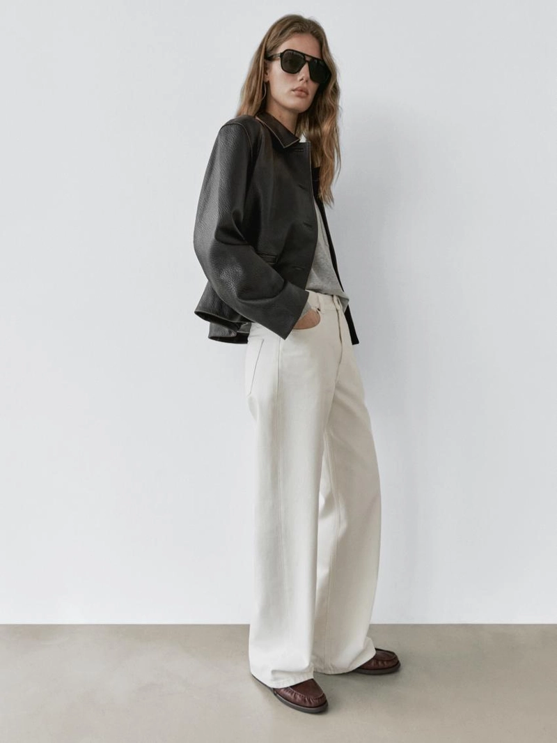 Джинсы свободного кроя средней посадки