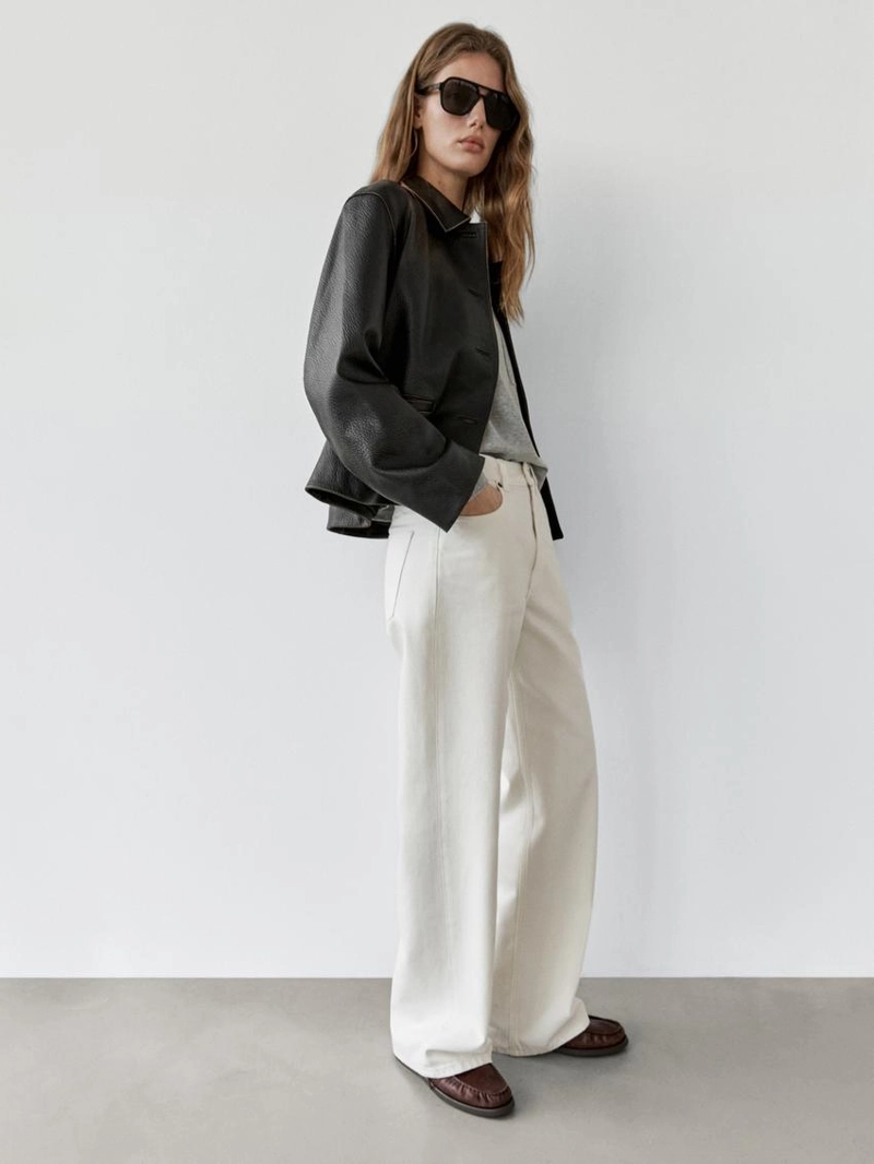 Джинсы свободного кроя средней посадки