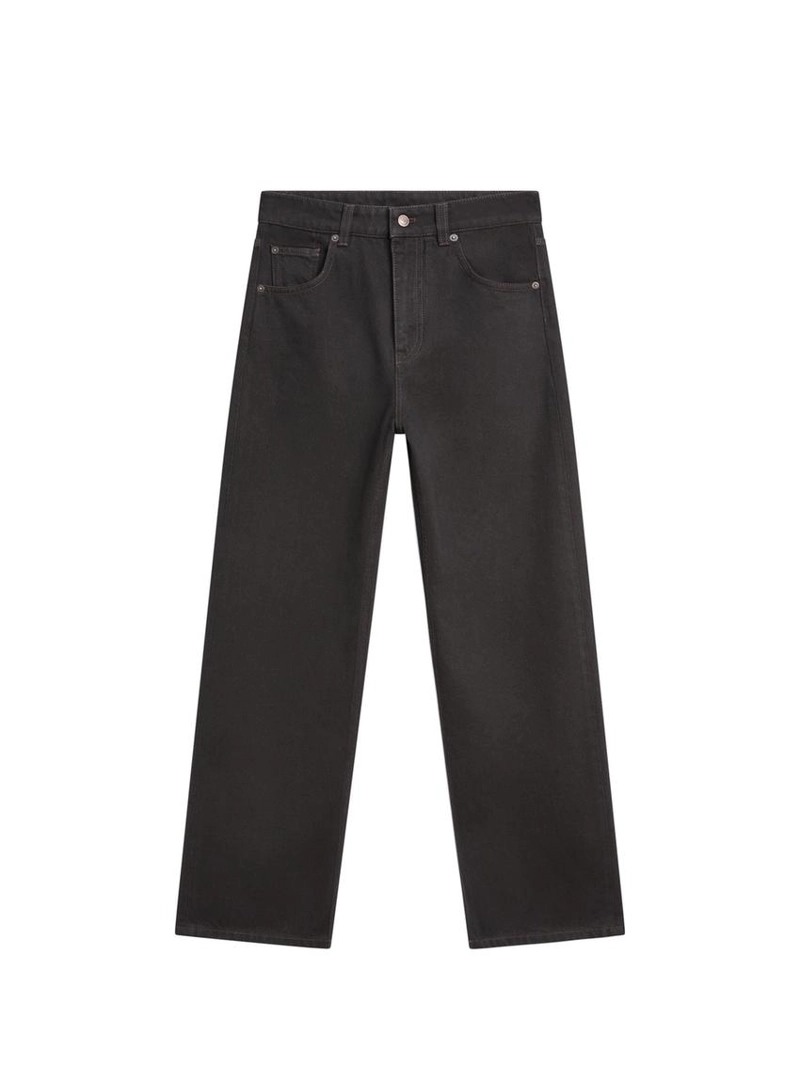 Джинсы с завышенной талией и свободным силуэтом бочонок