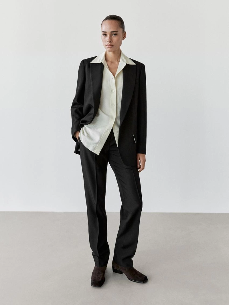 Пиджак из креповой ткани для костюма