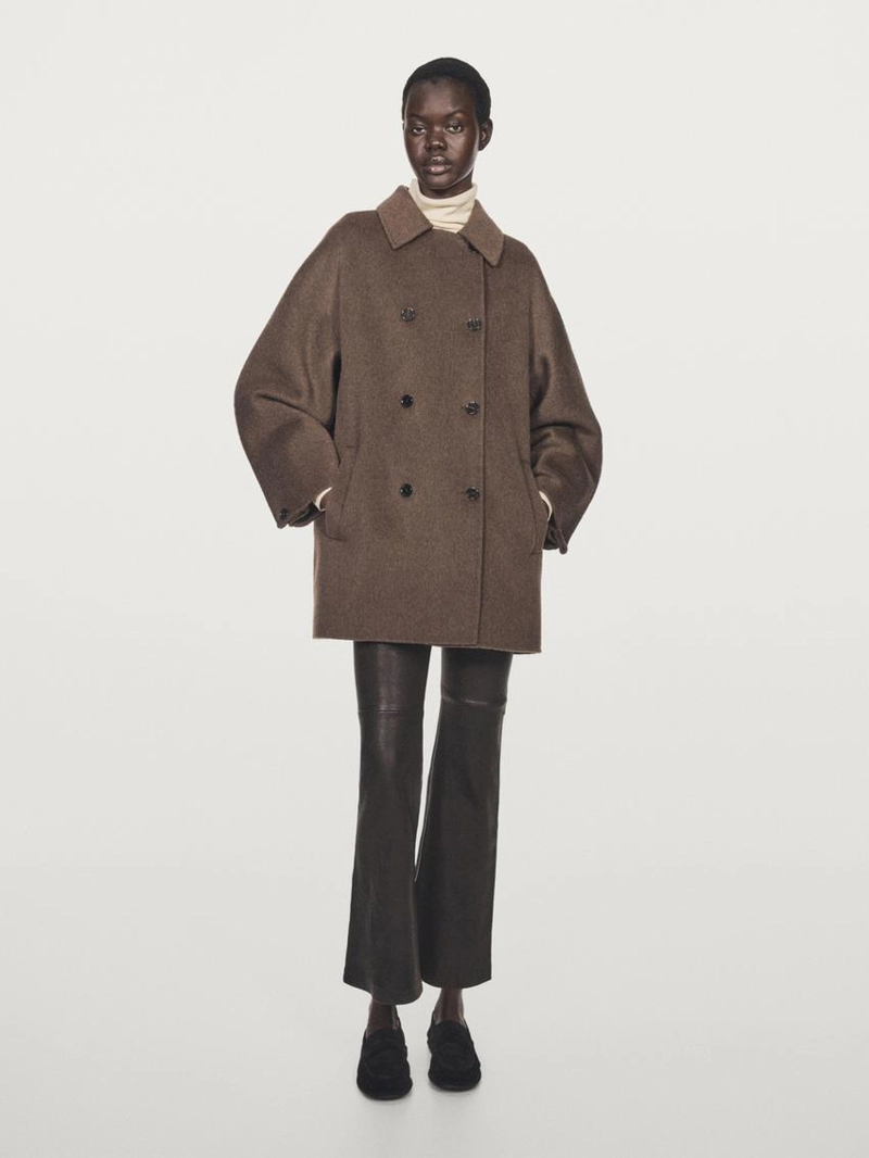 Пальто из шерстяной смеси на две пуговицы