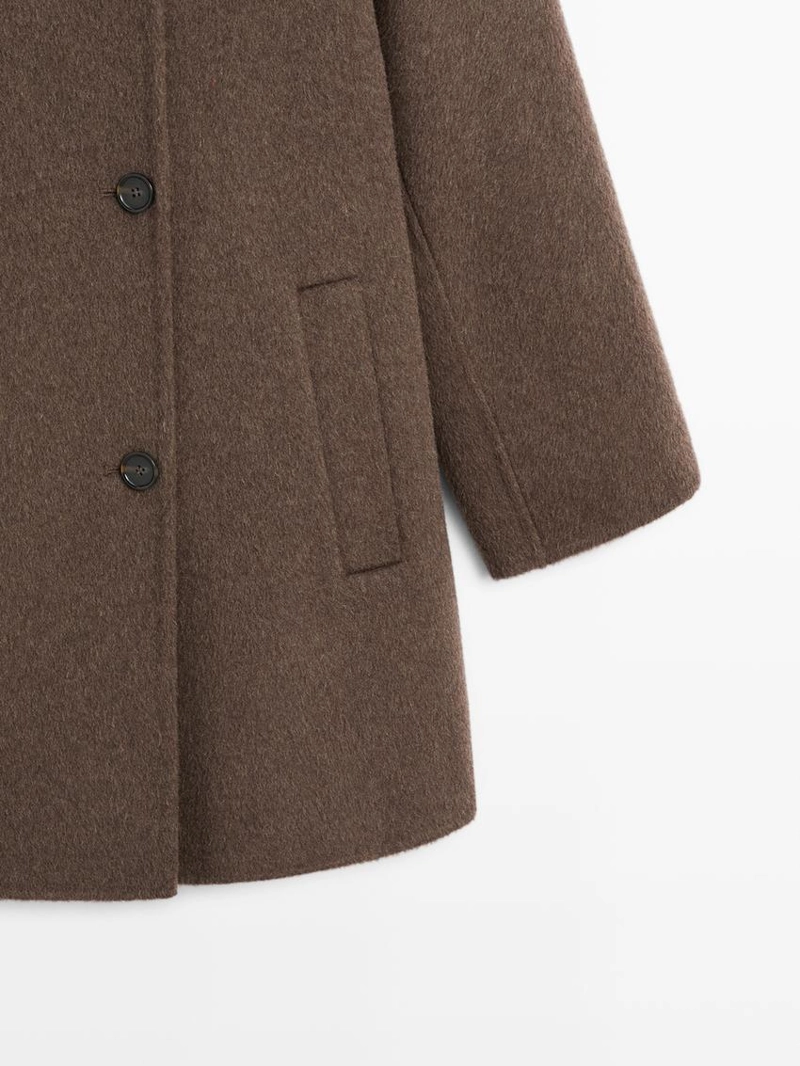 Пальто из шерстяной смеси на две пуговицы
