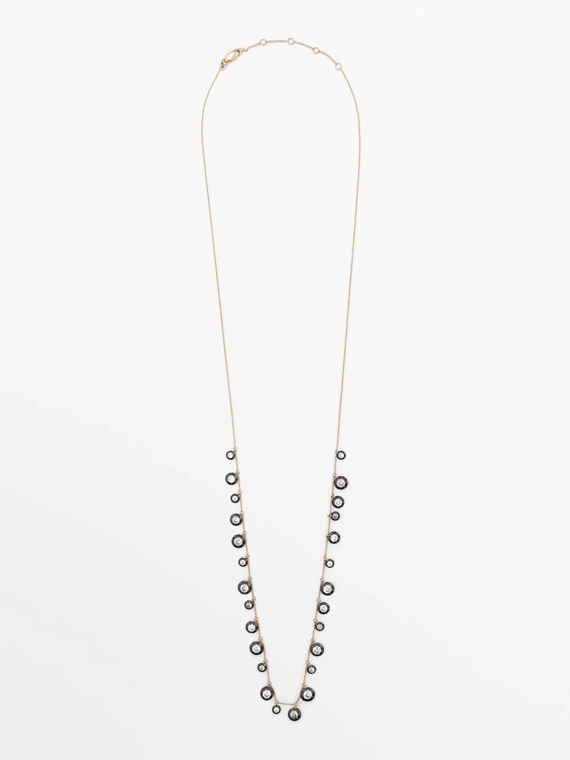 Ожерелье с античными стразами