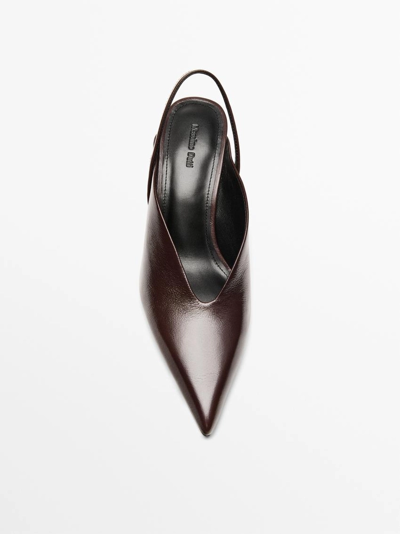 Туфли на каблуке с застежкой на пятке