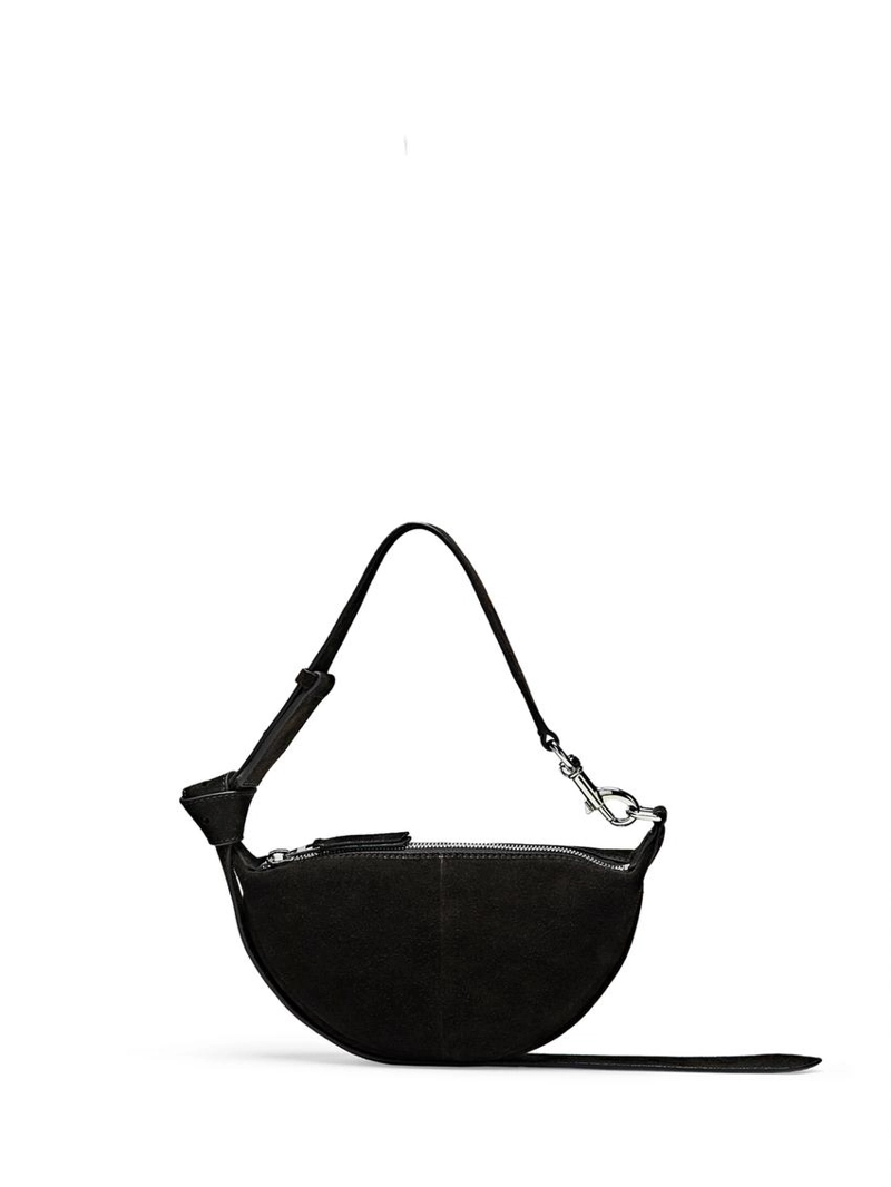 Мини сумка через плечо из замши двойного ворса