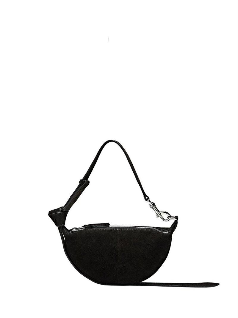 Мини сумка через плечо из замши двойного ворса