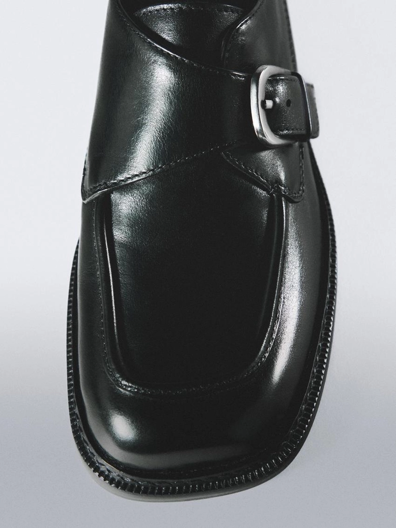 Туфли derby из кожи с пряжкой