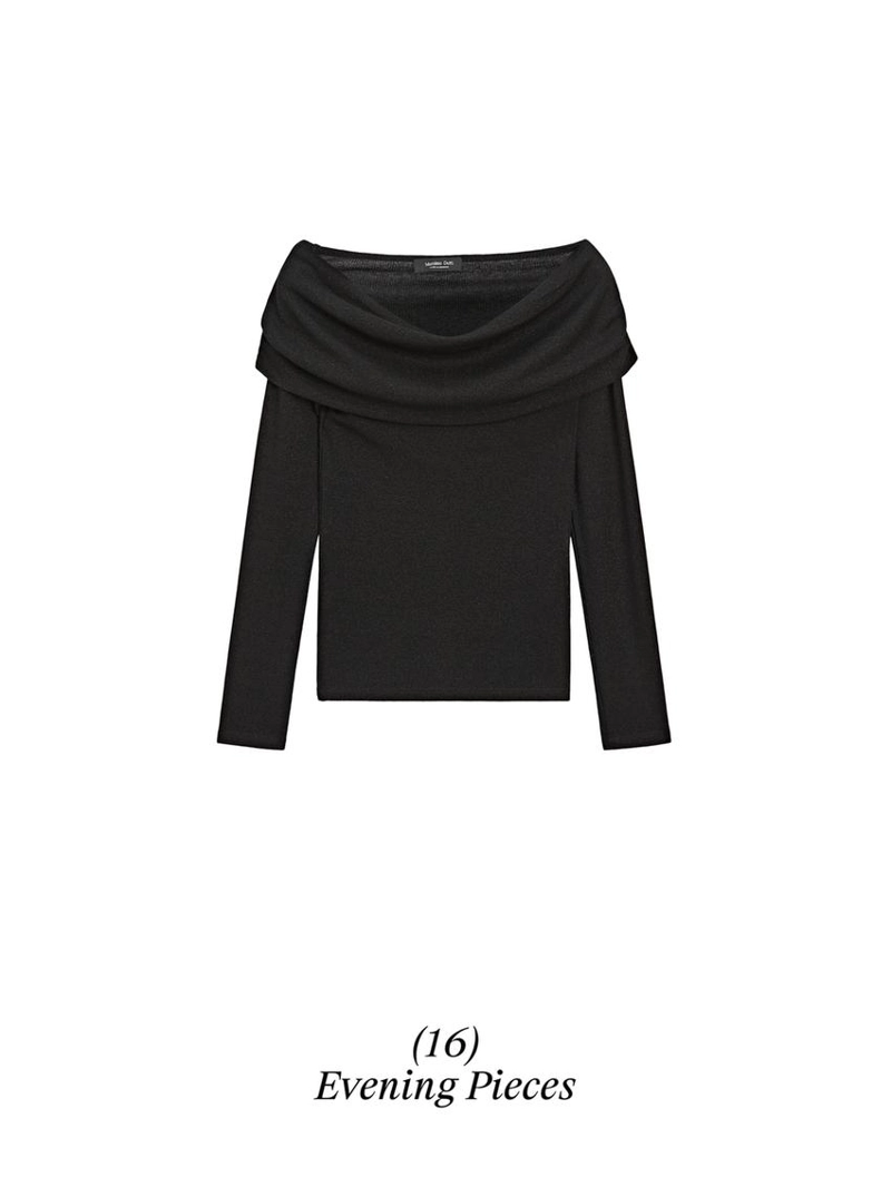 Лонгслив с ребристыми полосками и металлическим блеском