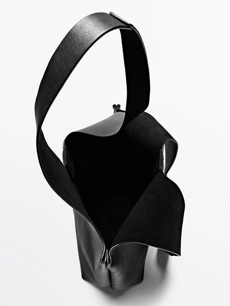 Сумка для покупок из кожи нубука