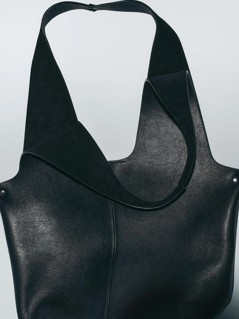 Сумка для покупок из кожи нубука