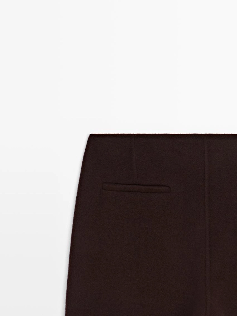 Брюки прямого кроя из шерсти