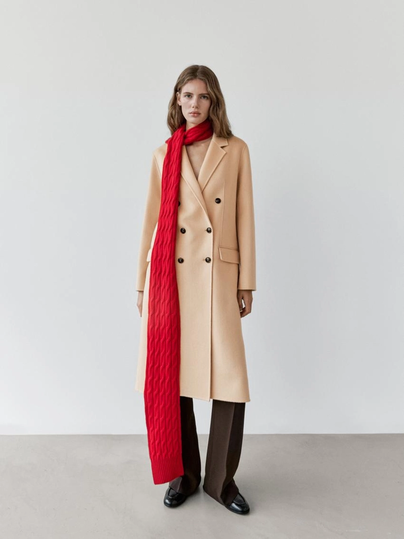 Пальто из шерстяной смеси с застежкой на запах