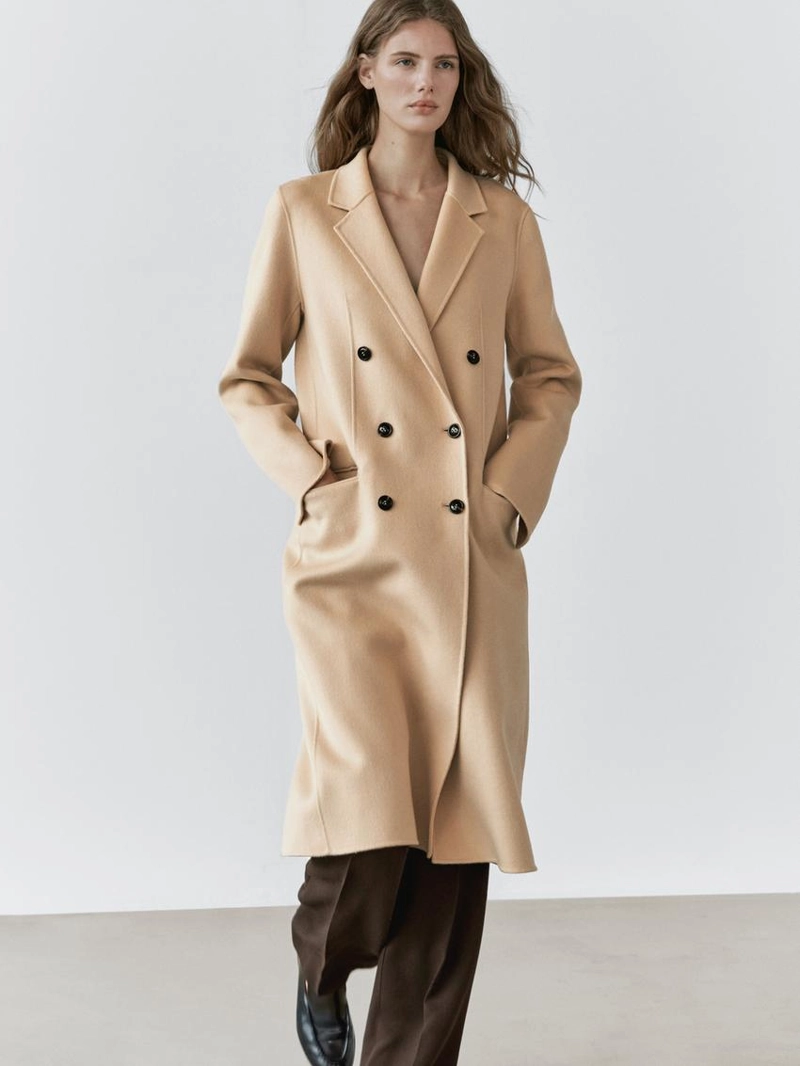 Пальто из шерстяной смеси с застежкой на запах