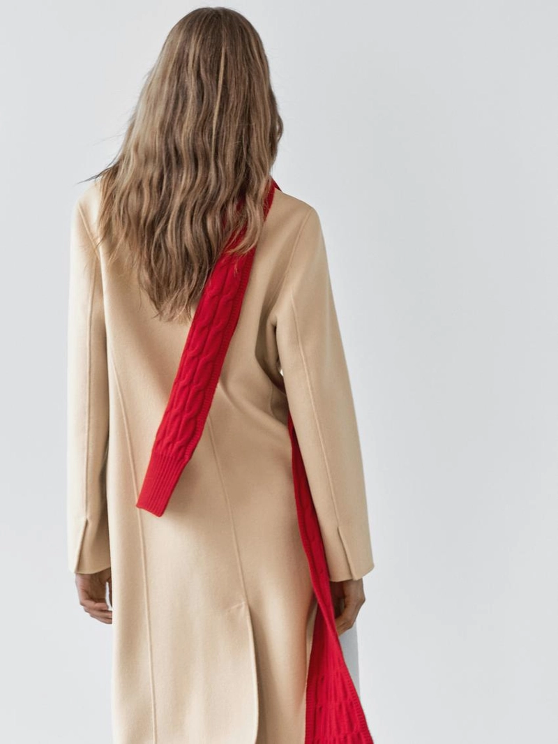 Пальто из шерстяной смеси с застежкой на запах