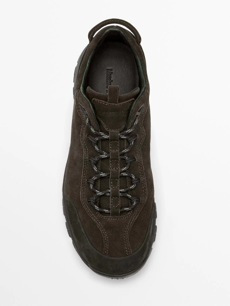 Технические кроссовки с кожаными вставками