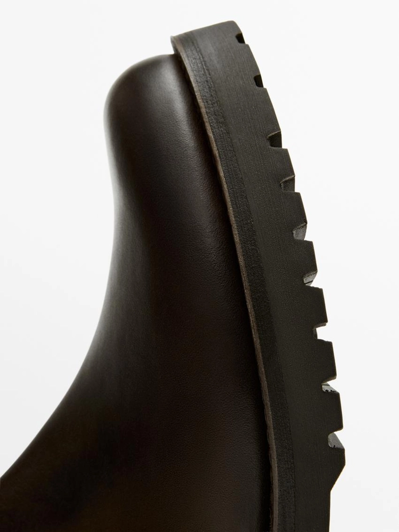 Челси ботинки из разделанной кожи