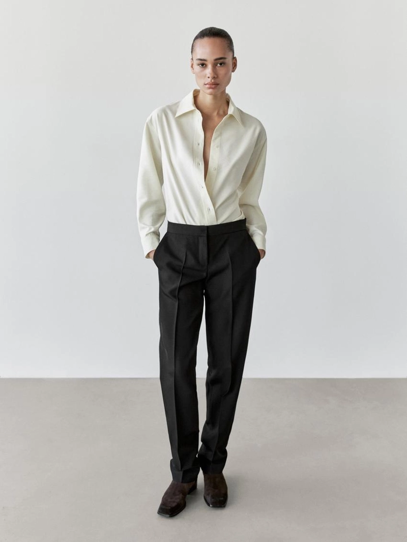 Брюки костюмные из крепа