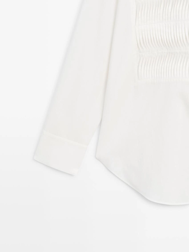 Рубашка из 100% хлопка с деталями на груди