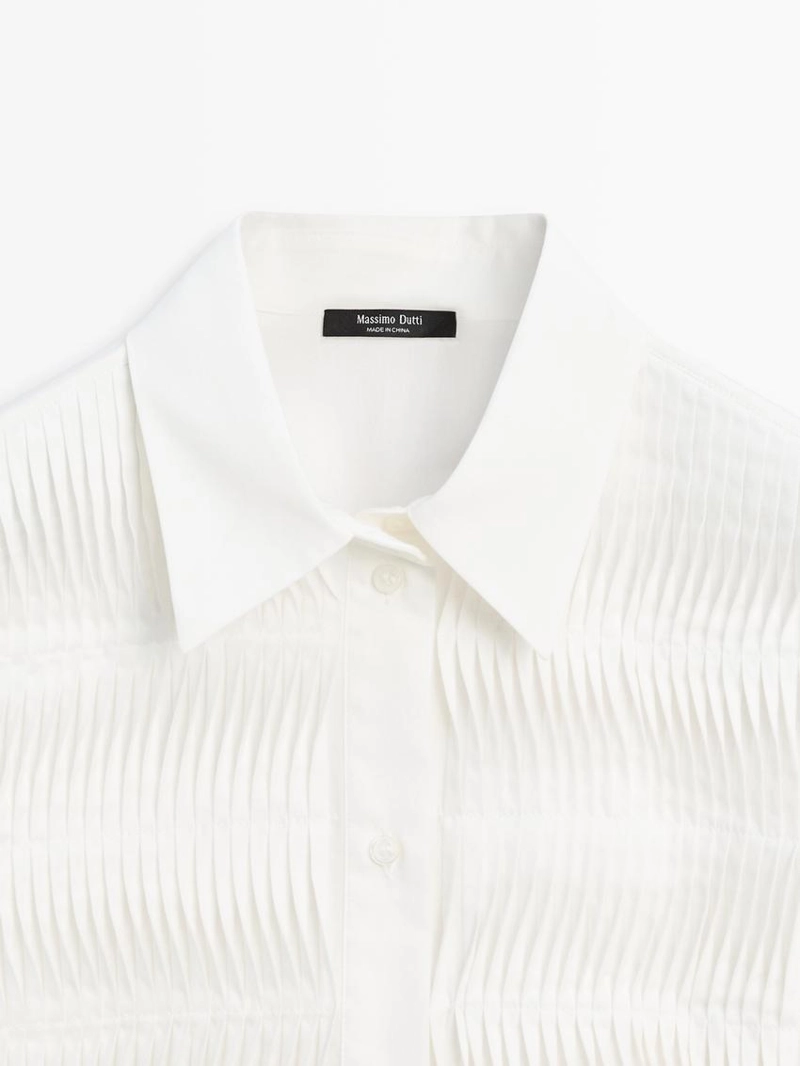 Рубашка из 100% хлопка с деталями на груди