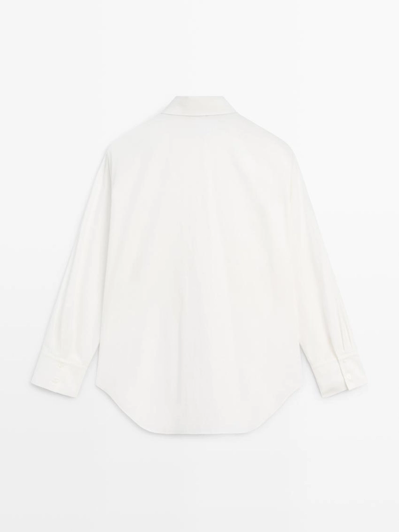 Рубашка из 100% хлопка с деталями на груди