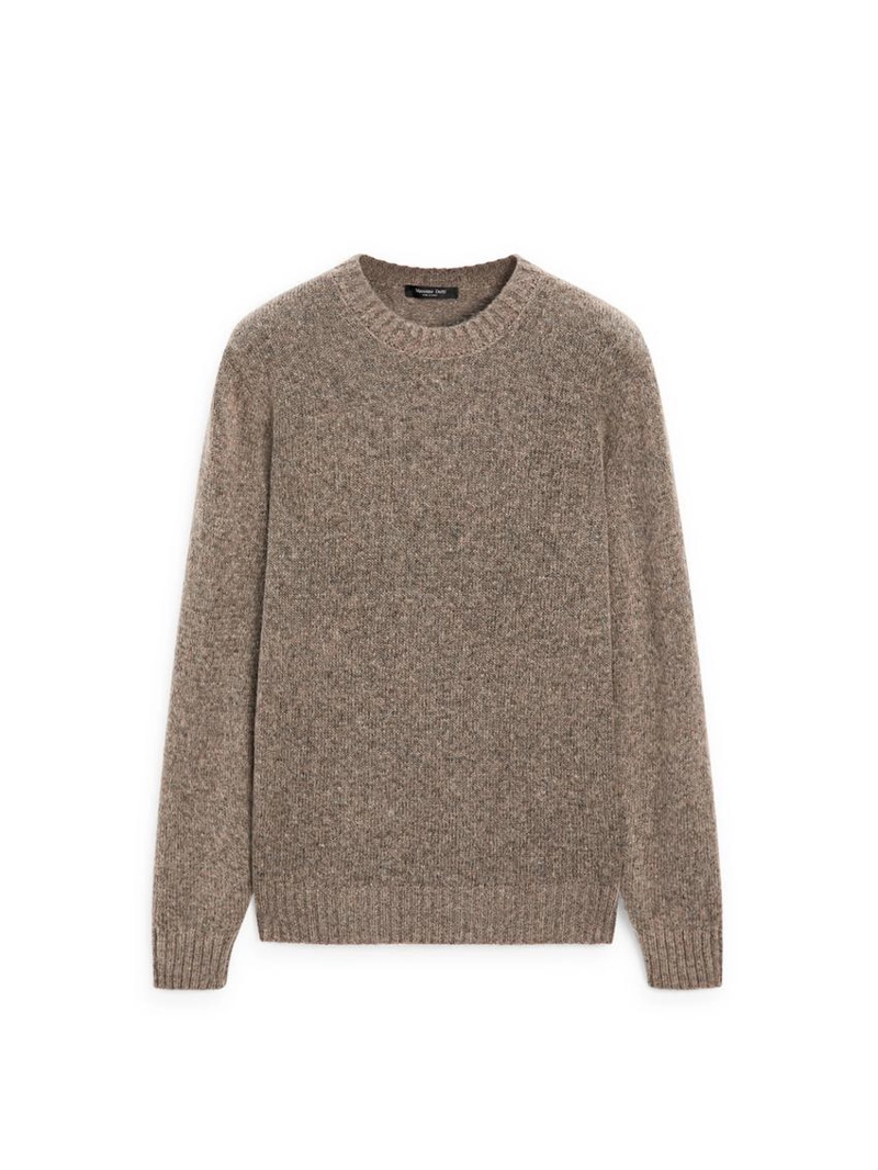 Трикотажный свитер с круглым вырезом из шерстяной смеси