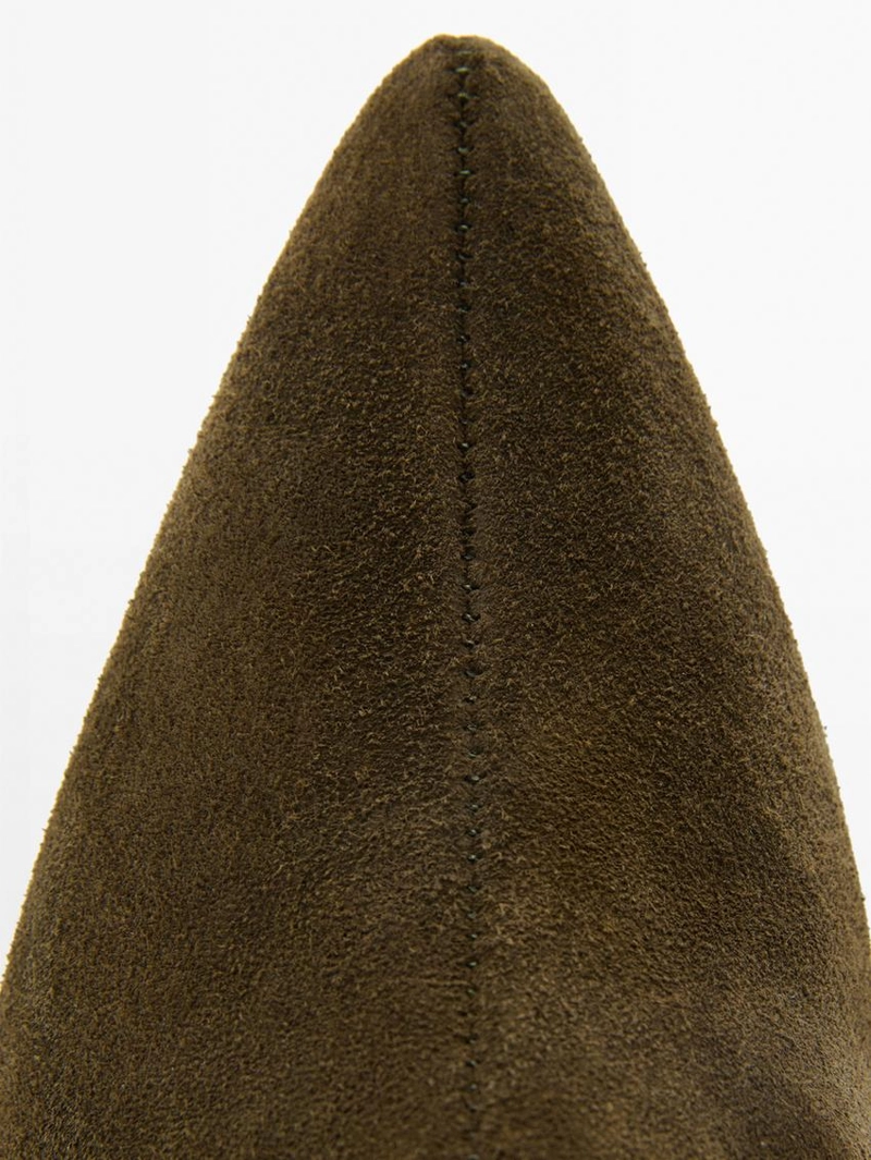 Ботильоны на каблуке из замши