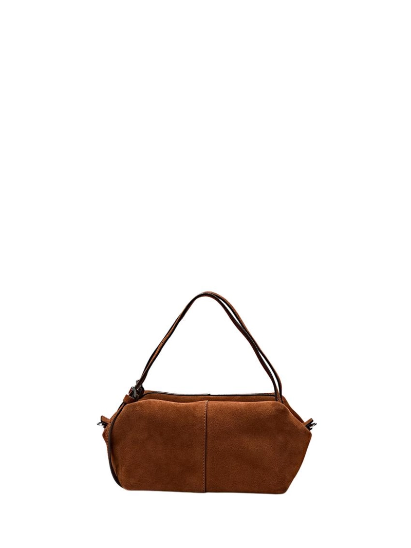 Сумка мини сэтчел из разделанной кожи