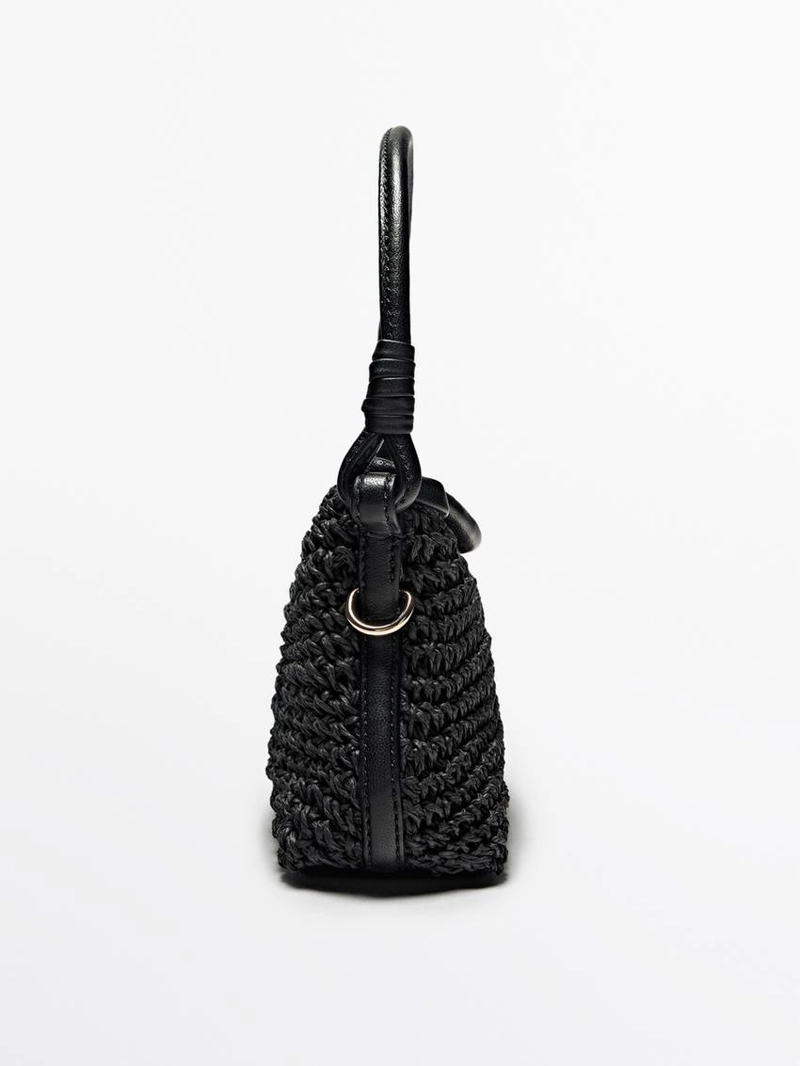 Сумочка-сатчел из плетеной бумаги