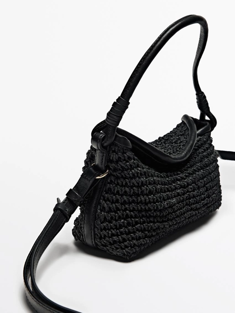 Сумочка-сатчел из плетеной бумаги