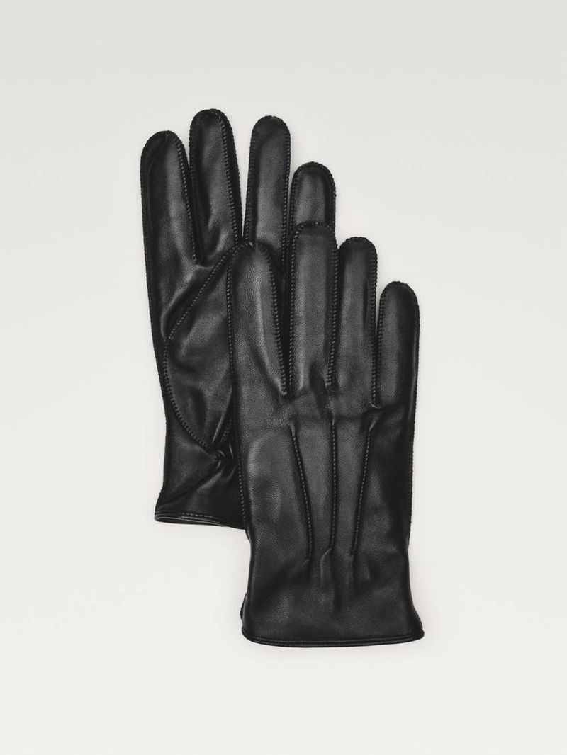 Кожаные перчатки с обработкой нубук