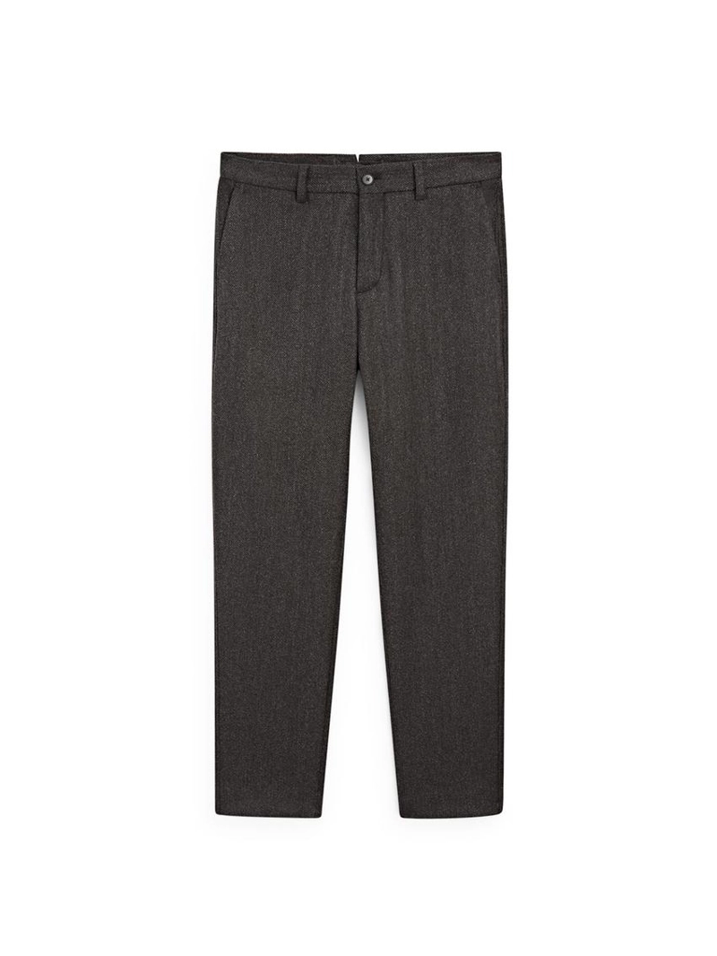 Брюки из шерстяной смеси с твидовой тканью