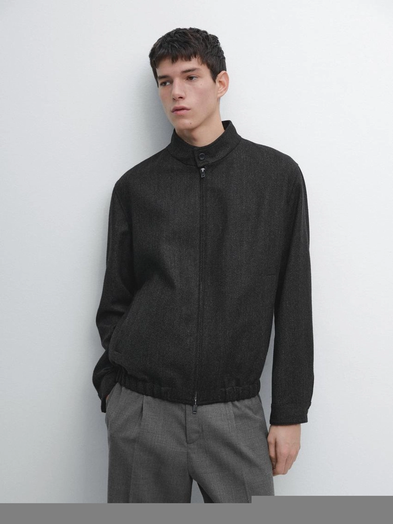 Пиджак из 100% шерсти в елочку