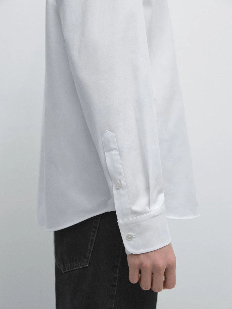 Рубашка среднего кроя в меланжевом стиле