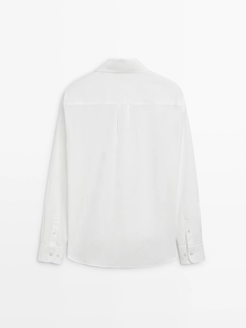 Рубашка среднего кроя в меланжевом стиле