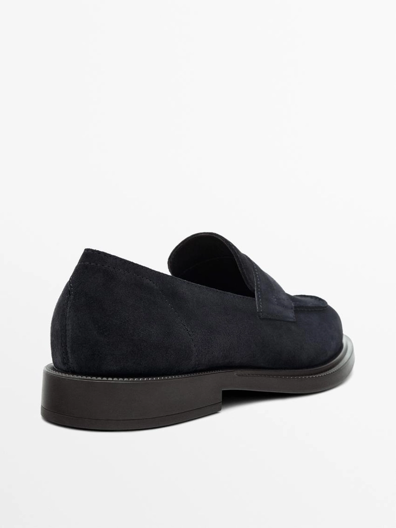 Туфли-лодочки из разделанной кожи