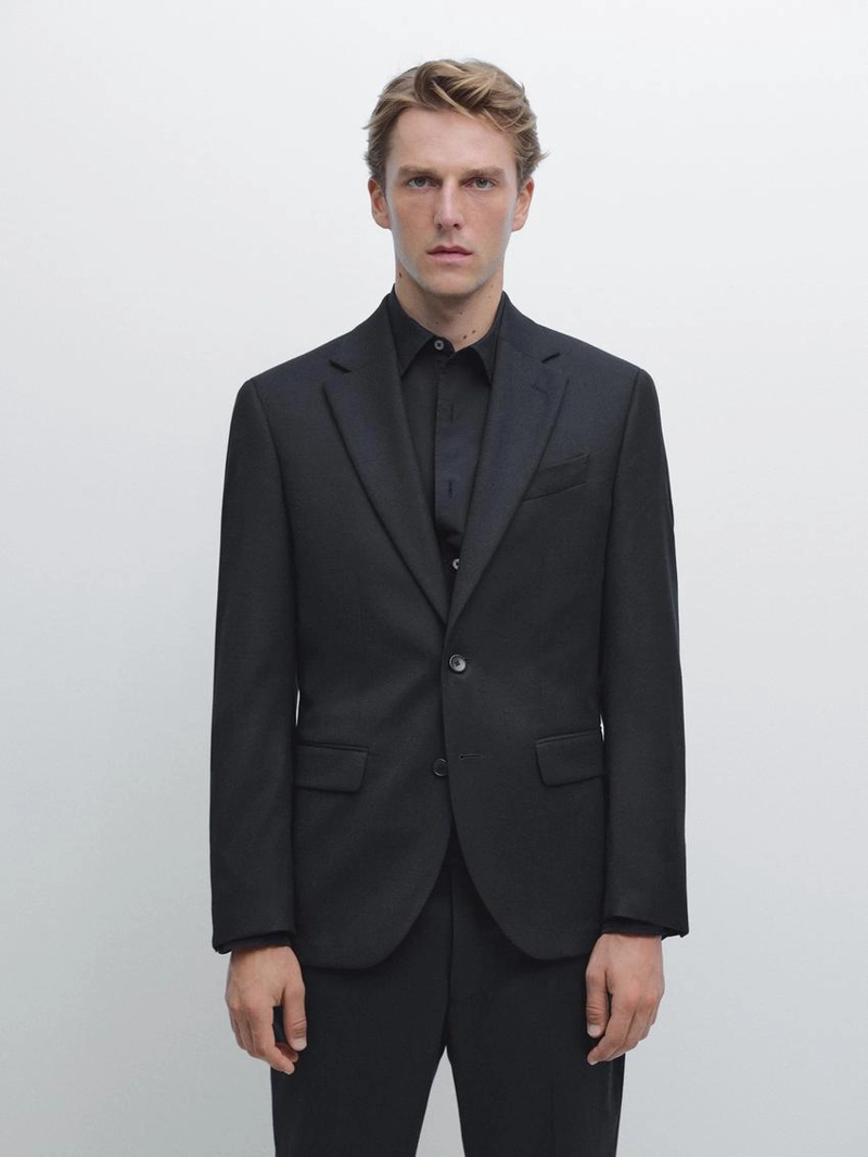 Американский костюм из шерстяной смеси фланели