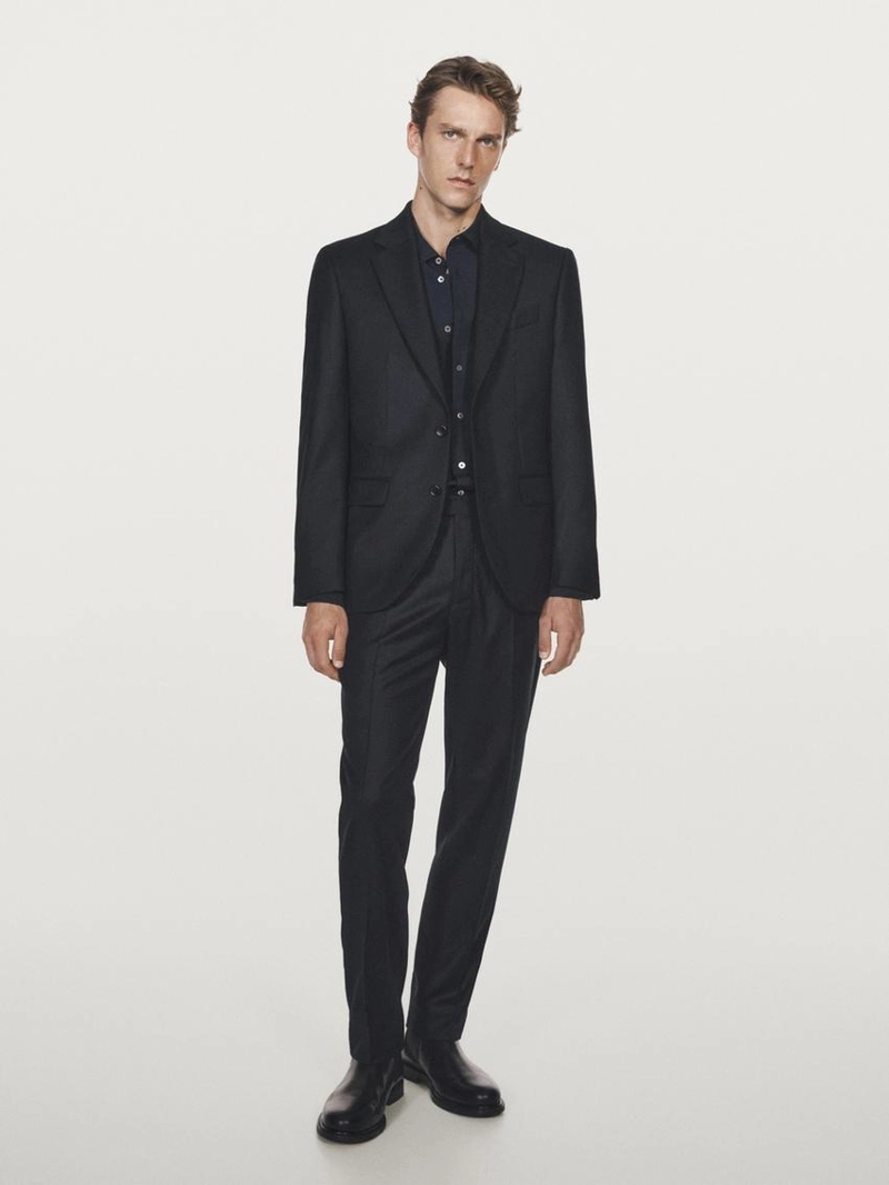 Американский костюм из шерстяной смеси фланели